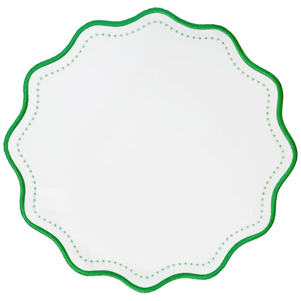 Jogo americano impermeável redondo verde Breeze Lolahome 41cm