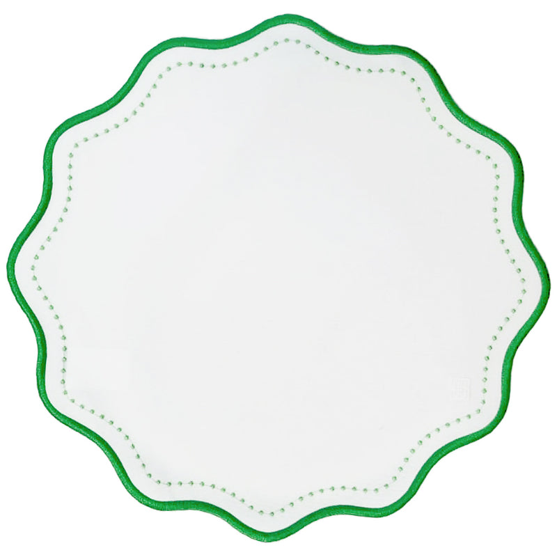 Jogo americano impermeável redondo verde Breeze Lolahome 41cm
