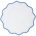 Jogo americano impermeável Breeze redondo azul 41cm sobre mesa