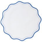 Jogo americano impermeável Breeze redondo azul 41cm sobre mesa