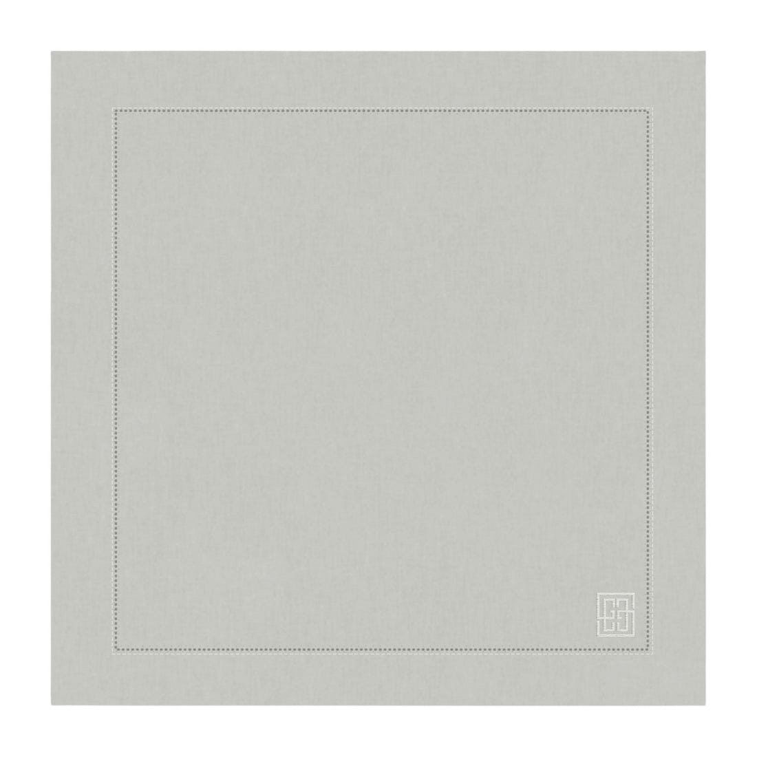 GUARDANAPO DE LINHO VISCO BARRA LARGA PREMIUM CINZA 55X55CM