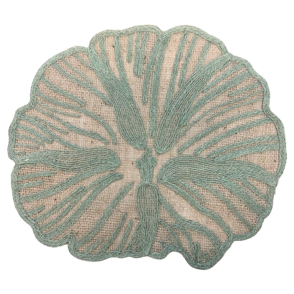 Jogo americano de sisal Glória da Manhã verde, 43 cm - Lolahome