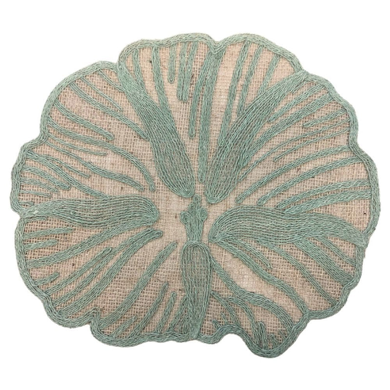 Jogo americano de sisal Glória da Manhã verde, 43 cm - Lolahome