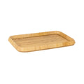 Bandeja de madeira com palha natural 48cm – vista superior
