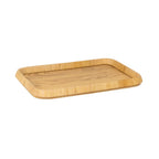 Bandeja de madeira com palha natural 48cm – vista superior
