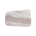 Tábua de mármore natural marfim com formato assimétrico tamanho grande, 43x27cm