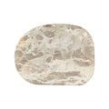 Tábua de mármore oval irregular natural 38cm – vista superior
