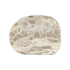 Tábua de mármore oval irregular natural 38cm – vista superior
