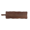Tábua de madeira natural rústica com formato orgânico, 50x14cm