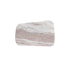 Tábua de mármore natural marfim com formato assimétrico, 36x23cm