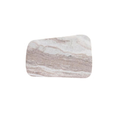 Tábua de mármore natural marfim com formato assimétrico, 36x23cm
