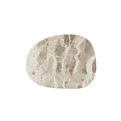 Tábua de mármore oval irregular natural 30cm – vista superior
