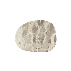 Tábua de mármore oval irregular natural 30cm – vista superior
