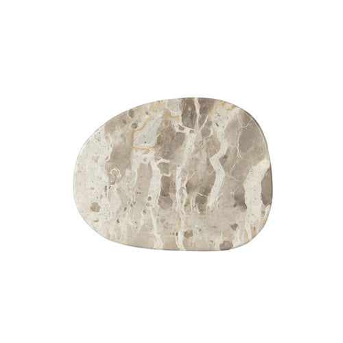 Tábua de mármore oval irregular natural 30cm – vista superior

