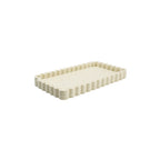 Bandeja frame em resina bege 24 cm