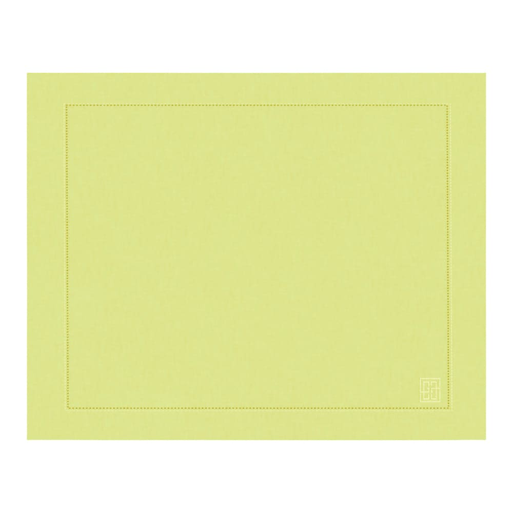 Jogo americano de linho misto amarelo 50x39cm - Lolahome