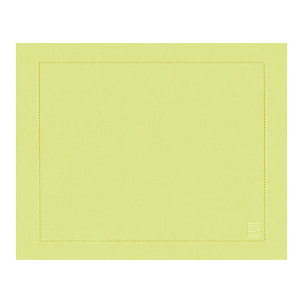 Jogo americano de linho misto amarelo 50x39cm - Lolahome