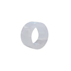 Porta-guardanapo de calcita rosa com aproximadamente 4 cm, acabamento natural em pedra