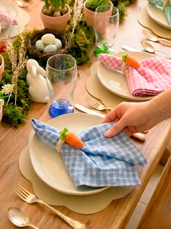 Guardanapo Vichy Azul 50x50 cm - Lolahome