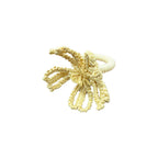 PORTA GUARDANAPO MACRAME EM RÁFIA FLOR AMARELO