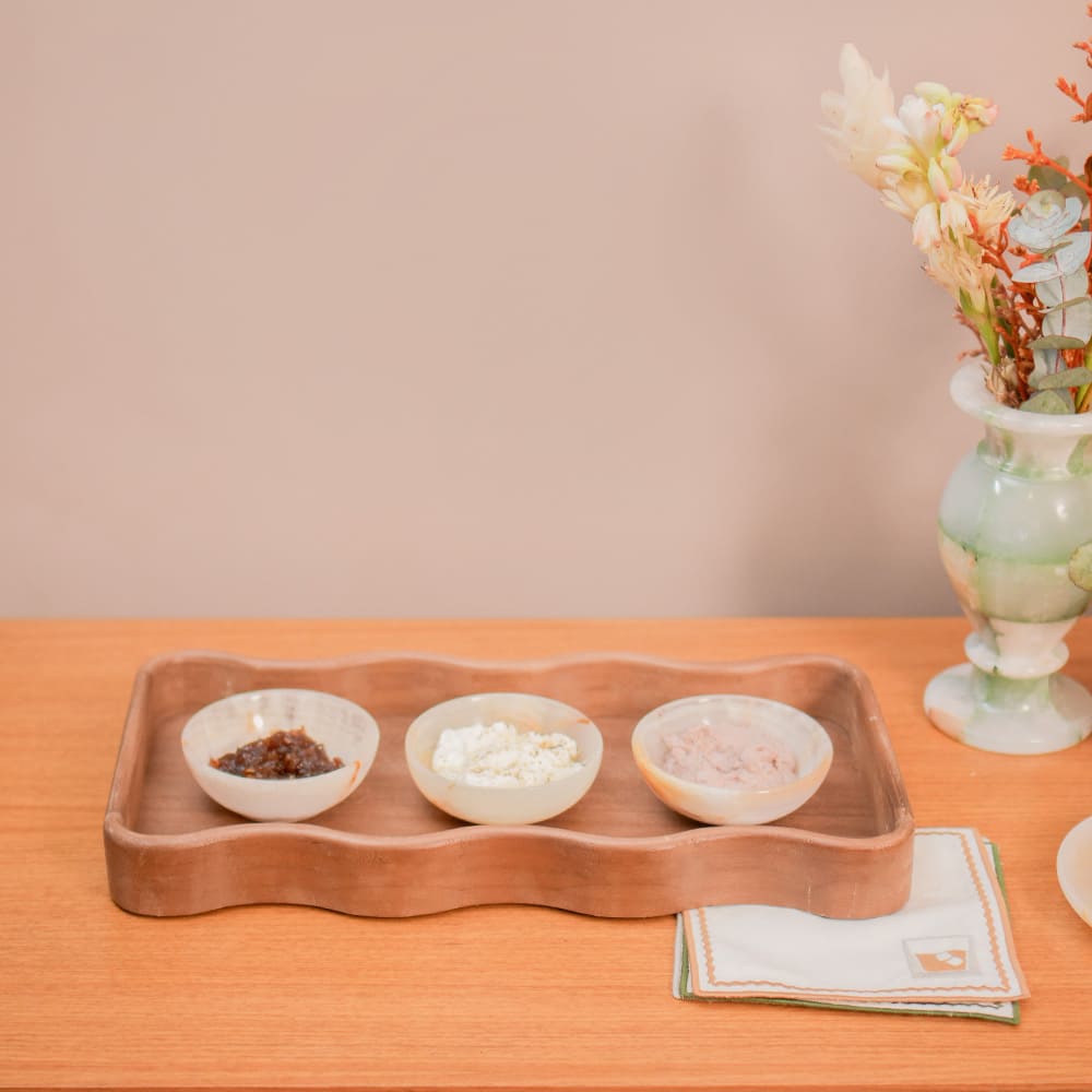 Bowl de ônix pequeno marfim – detalhe do acabamento – Lolahome