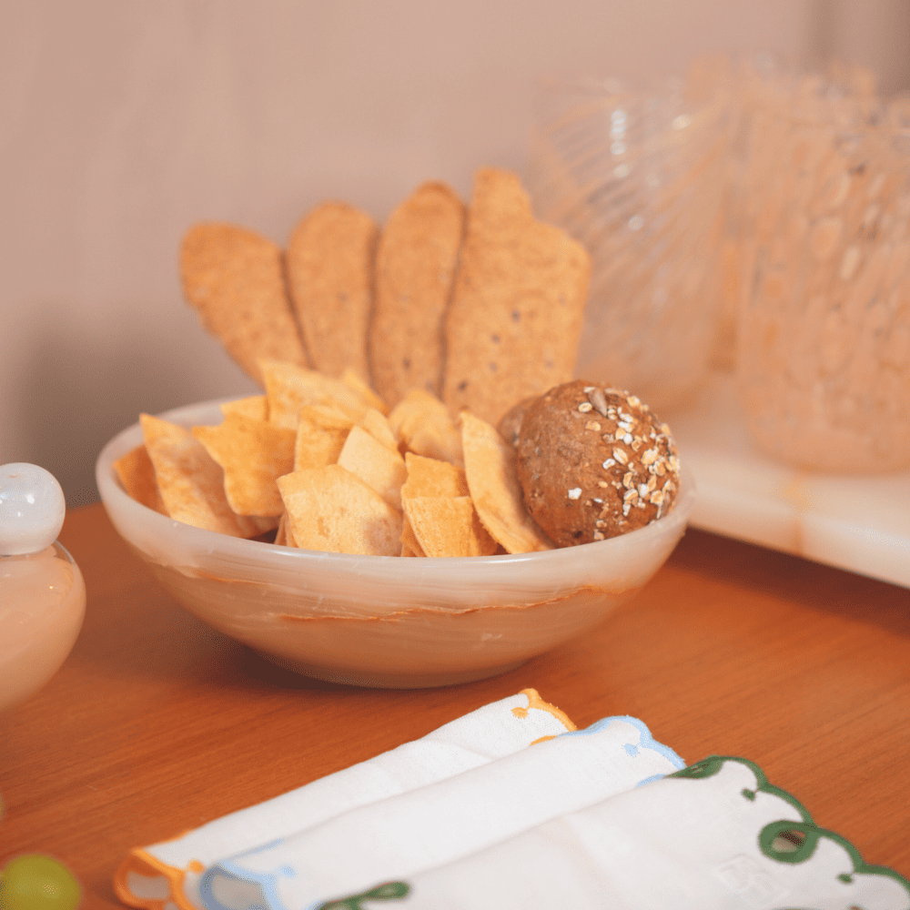 Bowl de onix natural grande 20cm – vista superior
