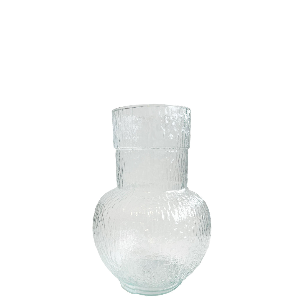 Vaso de vidro artesanal Kaori 22cm transparente – Lolahome