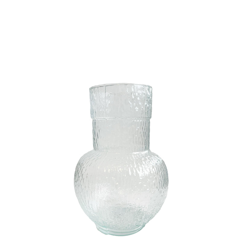 Vaso de vidro artesanal Kaori 22cm transparente – Lolahome