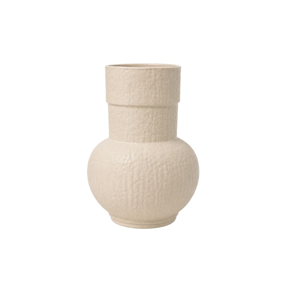VASO DE VIDRO KAORI G BEGE 22CM
