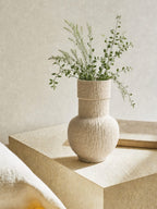 VASO DE VIDRO KAORI G BEGE 22CM