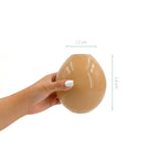 VASO DE VIDRO GOTA BEGE 14CM