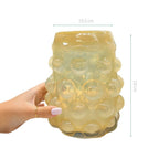 VASO DE VIDRO DOTS CHAMPAGNE M 15,5 X 19(H) CM