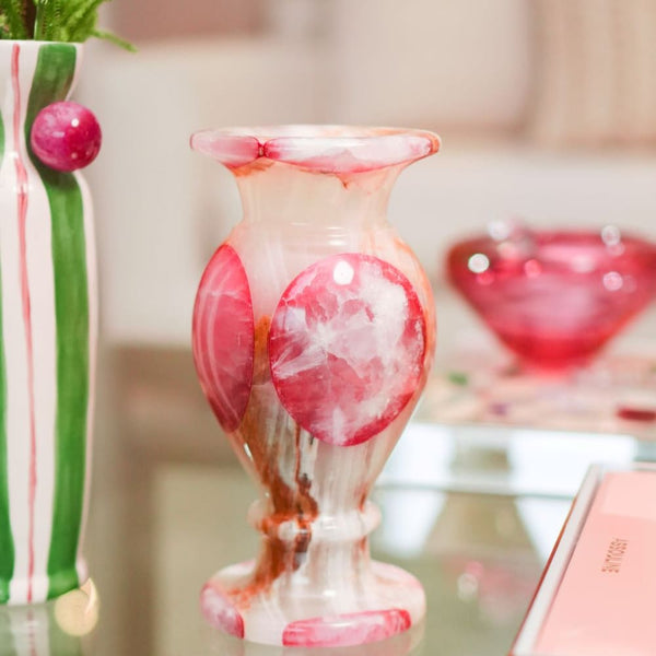 VASO ONIX CLASSIC ESFERA ROSA 20CM