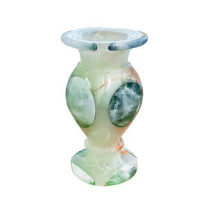 Vaso decorativo ônix verde 20cm - Lolahome