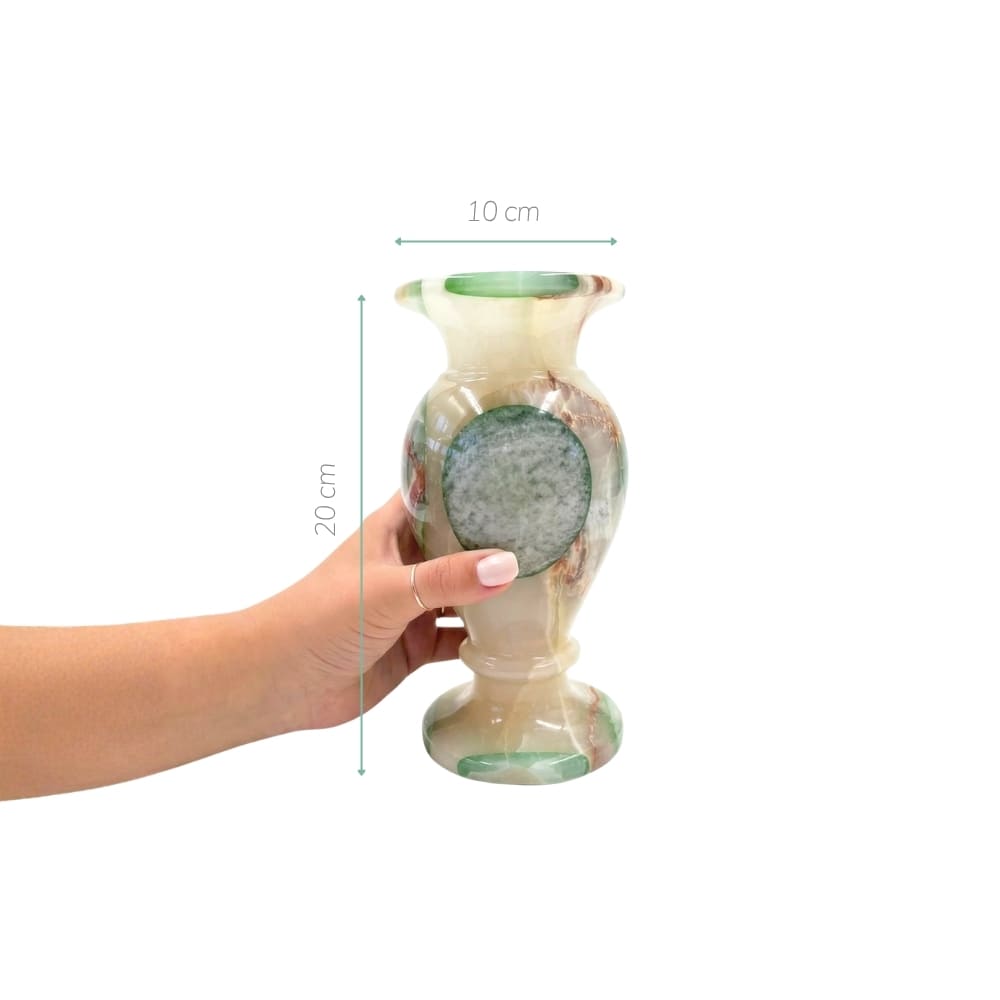 Vaso decorativo em ônix natural 20cm - Lolahome