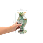 Vaso Onix Classic Quadriculado Verde 20cm – foto ambientada
