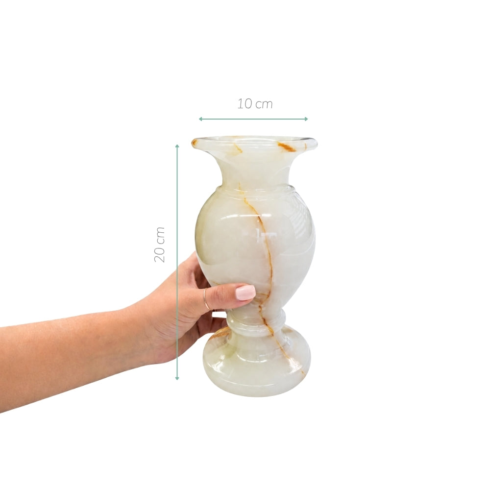 Vaso Ônix Classic Marfim 20cm – foto ambientada – Lolahome