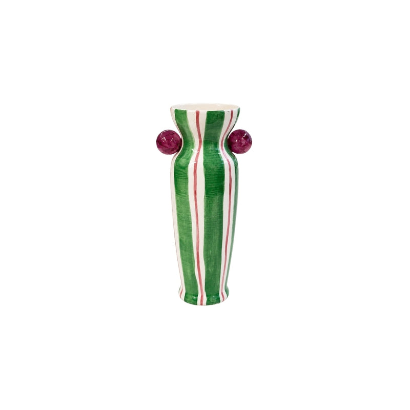 VASO CERÂMICA ARTESANAL AGATAS VERDE 24CM