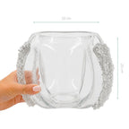 VASO EM VIDRO VÉRTICE G 20CM