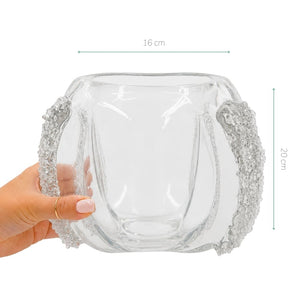 VASO EM VIDRO VÉRTICE G 20CM