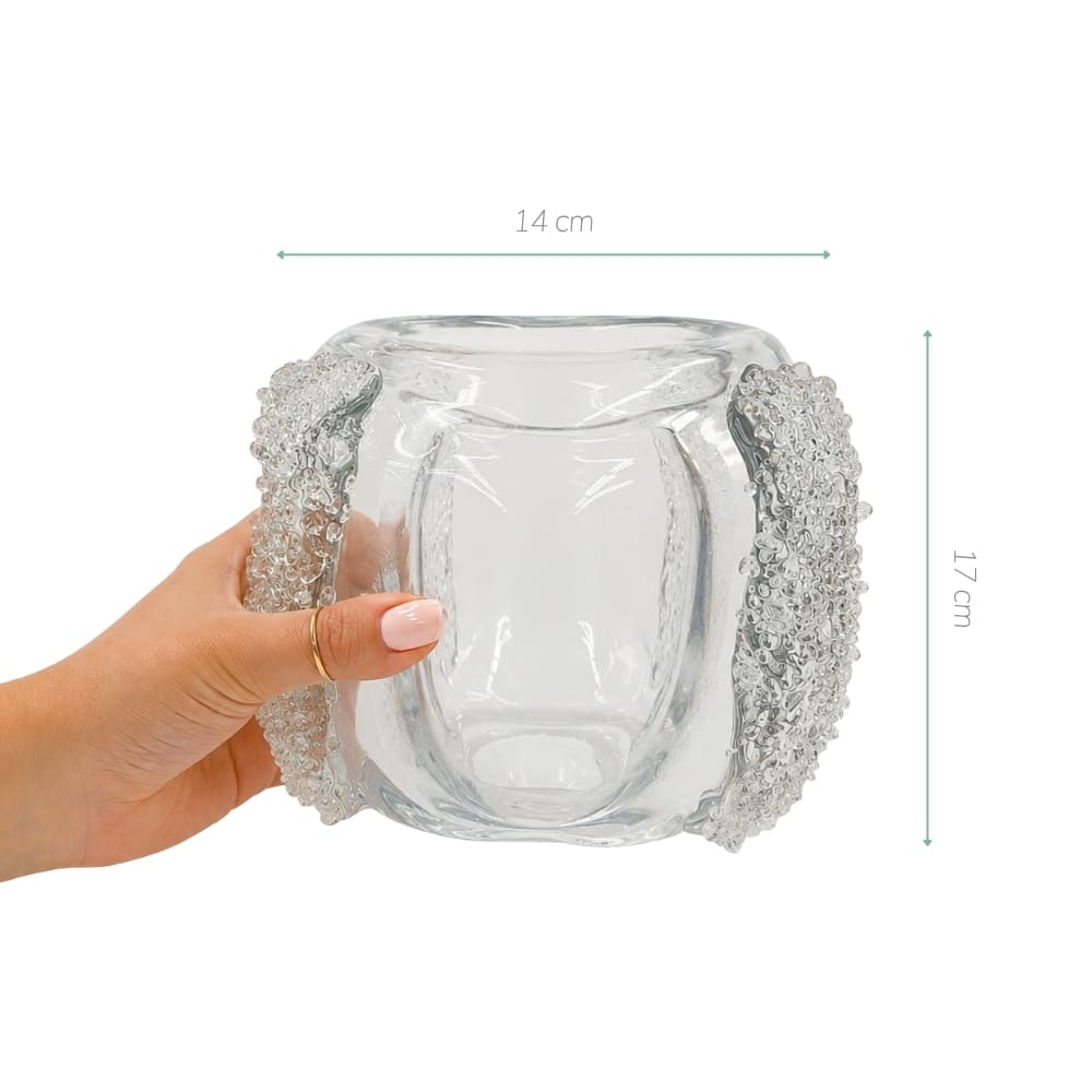 VASO EM VIDRO VÉRTICE M 17CM
