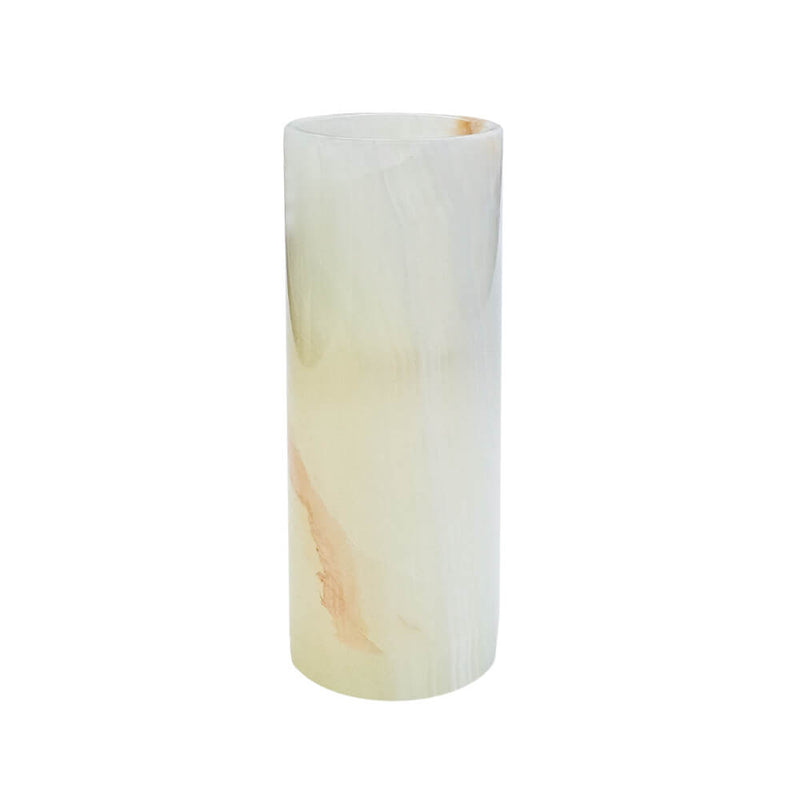 Vaso de ônix cilíndrico natural 25cm - Lolahome