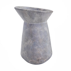 Vaso jarra de pedra sabão natural, tamanho G, 23cm de altura, vista frontal