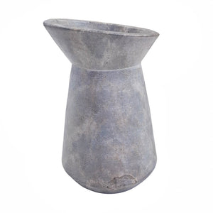 Vaso jarra de pedra sabão natural, tamanho G, 23cm de altura, vista frontal