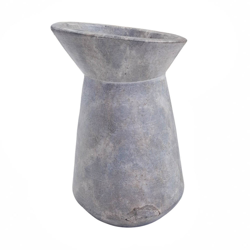 Vaso jarra de pedra sabão natural, tamanho G, 23cm de altura, vista frontal