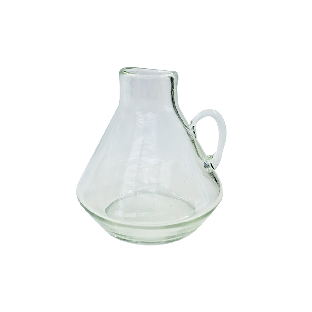 Vaso de vidro jarro 16cm transparente – Lolahome