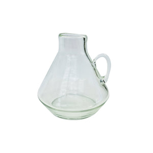 Vaso de vidro jarro 16cm transparente – Lolahome