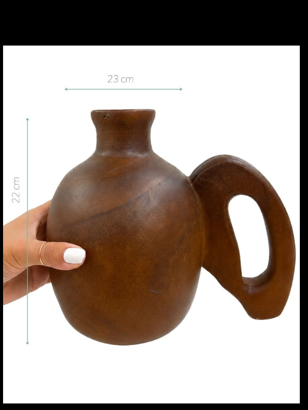 VASO NATURA DE MADEIRA 22CM