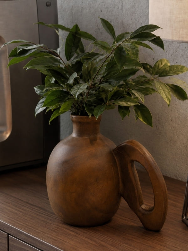 VASO NATURA DE MADEIRA 22CM