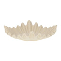Centro de mesa decorativo em resina Shell na cor marfim, 32cm, vista frontal